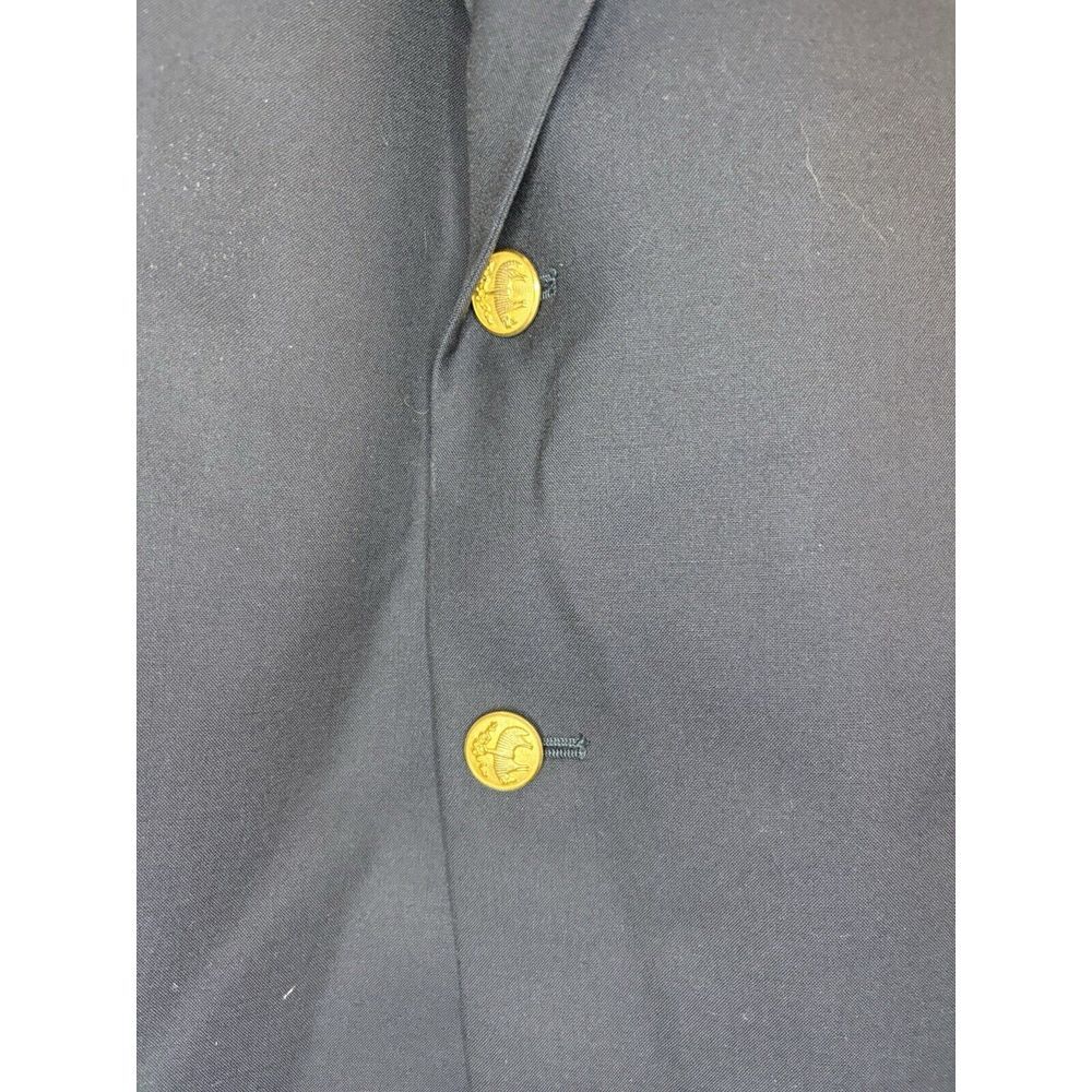 Brooks Brothers Madison 1818 Loro Piana Black 100% Wool‎ Blazer Gold Buttons 43R - Picture 9 of 11
